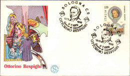 1979-L.120 Ottorino Respighi Su Fdc Illustrata Con Bollo Figurato - FDC