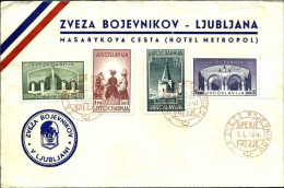 1941-Jugoslavija Jugoslavia Lettera Fdc Affrancata S.4v."A Favore Dei Veterani D - Lettres & Documents