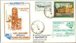 1979-Alitalia Corriere Aereo Speciale Roma-Palermo Per La Manifestazione Filatel - Posta Aerea