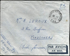 1951-T.O.E.(Indocina) In Franchigia Forze Armate Diretta In Pondichery-India Fra - Covers & Documents