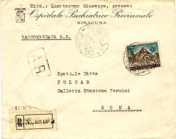 1963-lettera Raccomandata Affrancata L.115 Centenario Club Alpino Italiano,cat.S - 1961-70: Marcophilie