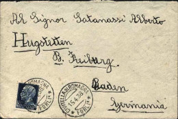 1938-lettera Diretta In Germania Affrancata L.1,25 Imperiale Con Annullo Di Civi - Poststempel