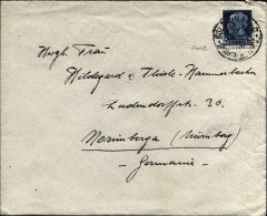 1938-lettera Per La Germania Affrancata L.1,25 Amb. Milano-Bolzano 84 - Storia Postale