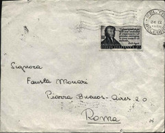 1956-busta Affrancata L.25 Amedeo Avogadro,cat.Sassone Euro 12 - 1946-60: Marcophilia