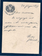 1879-lettera A Lutto Manoscritta Con Intestazione "Camera Dei Deputati" - Documents Historiques