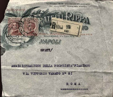 1925-busta (quasi Intera)con Intestazione Pubblicitaria Dei Fratelli Rippa Latti - Marcophilie