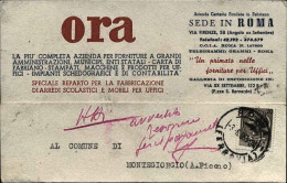 1955-cartolina Ditta ORA In Roma Affrancata L.20 Siracusana - 1946-60: Poststempel