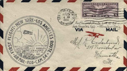 1930-U.S.A. Con Cachet Figurato I^volo Los Angeles California - 1c. 1918-1940 Brieven