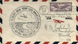 1930-U.S.A. Con Cachet Figurato I^volo Kansas City - 1c. 1918-1940 Lettres