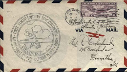 1930-U.S.A. Con Cachet Figurato I^volo Atlanta GA.al Verso Vignetta "Boston Call - 1c. 1918-1940 Lettres