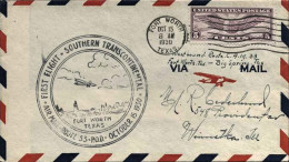 1930-U.S.A. Con Cachet Figurato I^volo Fort Worth Texas - 1c. 1918-1940 Covers