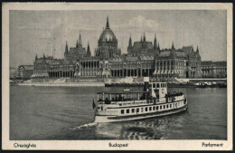 1938-Ungheria Cartolina Foto "Budapest-il Parlamento"diretta In Italia,affrancat - Ungarn