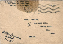 1944-U.S.A. Lettera In Franchigia Da APO 887 Diretta In Inghilterra - Postal History
