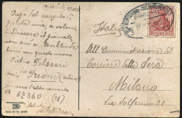 1911-Germania Cartolina Affrancata 10p.rosso Con Annullo Ferroviario Dortmund Ob - Storia Postale