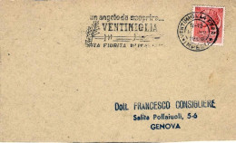 1961-cartoncino Affrancato L.10 Siracusana Con Annullo Meccanico "un Angolo Da S - 1961-70: Marcophilia