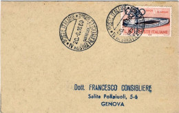 1961-cartoncino Affrancato L.10 Roma Giochi XVII^Olimpiade Con Annullo Meccanico - 1961-70: Storia Postale