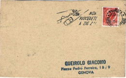 1961-cartoncino Affrancato L.10 Siracusana Con Annullo Meccanico "non Procedete  - 1961-70: Storia Postale