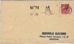 1961-cartoncino Affrancato L.10 Siracusana Con Annullo Meccanico "non In Due" - 1961-70: Marcophilie