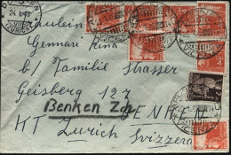 1948-lettera Per La Svizzera Affr. Con L.2+sette L.4 Democratica - 1946-60: Poststempel