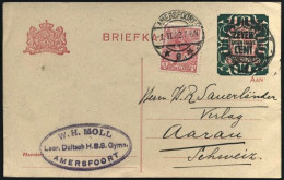 1922-Holland Nederland Olanda Cartolina Postale 5c.soprastampata Con Affrancatur - Postal History