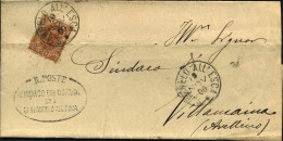 1900-piego Affrancato 20c.arancio Umberto I (leggera Piega)annullo "S.Angelo All - Storia Postale