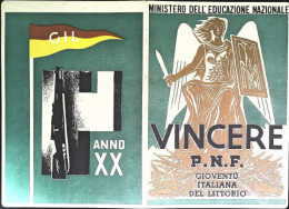 1942-pagella Ministero Educazione Nazionale Vincere P.N.F. Gioventù Italiana Del - Diplômes & Bulletins Scolaires