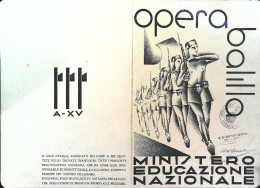1937-pagella Ministero Educazione Nazionale Opera Balilla A.XV - Diplômes & Bulletins Scolaires