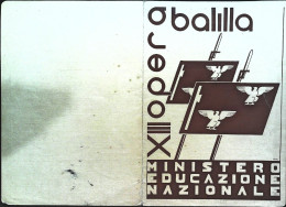 1935-pagella Ministero Educazione Nazionale XIII^Opera Balilla - Diplomi E Pagelle