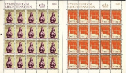 1966-Liechtenstein (MNH=**) S.4v.in Minifogli Da 20 Pezzi "chiesa Di Vaduz"catal - Unused Stamps