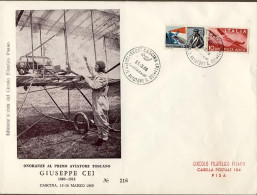 1969-bustone Illustrato A Cura Del Circolo Filatelico Pisano Onoranze Aviatorie  - 1961-70: Storia Postale