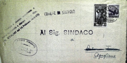 1952-Piego Comunale Di Staffolo Ancona Affrancato 50c. Democratica + L.2 Lavoro - 1946-60: Poststempel