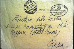 1940-busta Con Bollo Regie Poste Ufficio Amministrazione Personale Militare Di R - Marcophilie
