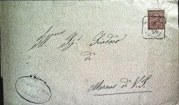 1895-piego Affrancato 2c. Cifra Annullato Con Bollo Di Collettoria Dolcè Verona - Poststempel