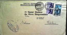 1951-modulo Anagrafico Del Comune Di Appiano Affrancato Coppia 50c. Democratica  - 1946-60: Marcophilia