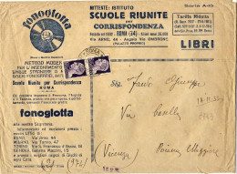 1933-busta Tariffa Editori Affr. Coppia 7,5 C.Imperiale Doppio Porto - Marcofilie