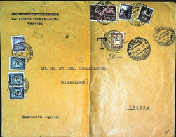1948-busta Con Affrancatura Per Manoscritti Espressi Sottoaffrancata E Pertanto  - 1946-60: Marcophilia