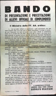1944-bando Di Presentazione E Precettazione Di Allievi Ufficiali Di Complemento  - Documents Historiques