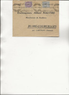 LETTRE AFFRANCHIE N°233 +N° 237 - OBLTEREE 6 LIGNES GROUPEE PAR 2  - CAD MEZIERES CHARLEVILLE GARE -ANNEE 1933 - Mechanical Postmarks (Other)