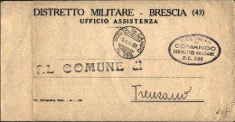 1944-Posta Da Campo N. 755 Del 9.4 Su Busta Del Distretto Militare Di Brescia - Poststempel