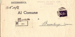 1946-Imperiale Senza Fasci Lire 10 Isolato Su Piego Raccomandato Caprino Verones - Storia Postale