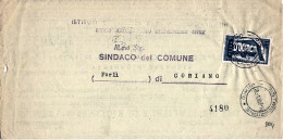 1957-EUROPA1956 Lire 60 Isolato Su Piego Raccomandato Rimini (18.1) - 1946-60: Marcophilia