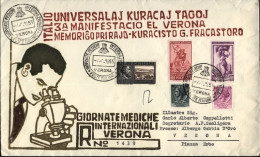 1955-ESPERANTO GIORNATE MEDICHE INTERNAZ. VERONA Annullo Speciale Su Raccomandat - Esperanto