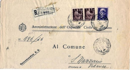 1946-Imperiale Senza Fasci Lire 10 E Democratica Coppia Lire 2 Su Piego Raccoman - 1946-60: Poststempel