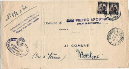 1946-Democratica Coppia C.20 Su Piego S. Pietro Apostolo (9.04) - 1946-60: Marcophilie
