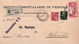 1934-X MARCIA SU ROMA C.75 E Imperiale C.20 E C.25 Su Sovrascritta Di Raccomanda - Storia Postale