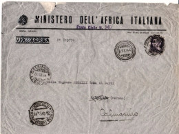 1944-R.S.I. Annullo MUTO (21.10) Su Busta Intestata Ministero Dell'Africa Italia - Marcophilia