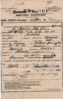1943-COMANDO IV BASE T.M.B. (TRADOTTE MIL.BALCANI) Certificato Di Ricovero Del ( - Marcophilia