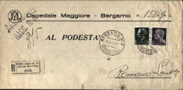 1944-Imperiale Lire 1 E Imperiale Sopra. Fascetto C.25 Su Piego Raccomandato Ber - Poststempel