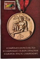 1974-ROMA XI Campionato Europeo Atletica Annullo Speciale (1.9) Su Pieghevole Tr - 1971-80: Marcophilia