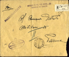 1936-Posta MILITAR/n. 103 C.2 (10.12) E Manoscritto Su Etichetta Di Raccomandata - Poststempel